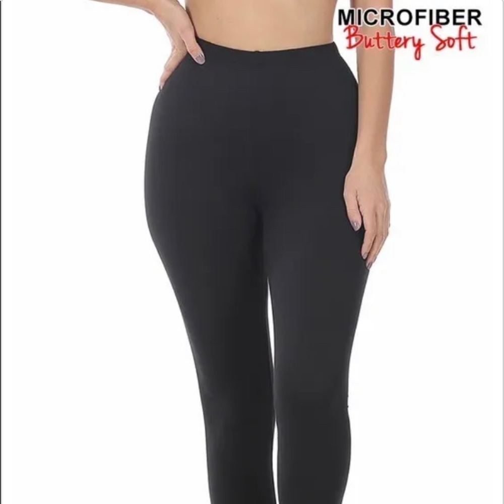 Lemon black microfiber leggings